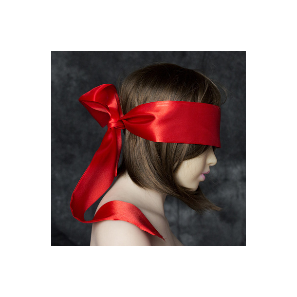 Blindfold i pikant silkestof, r�dt 