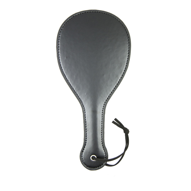 Bred paddle spanker med rem - sort