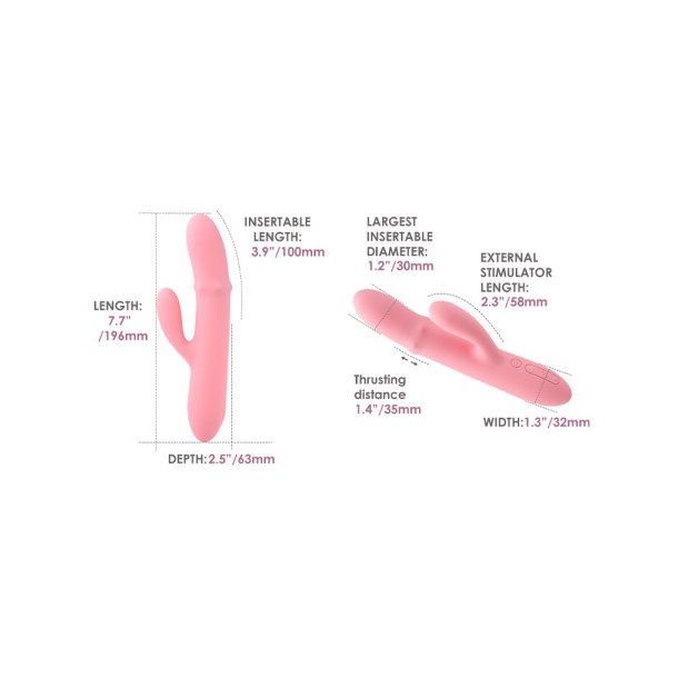 SVAKOM - MORA NEO - INTERAKTIV KANINVIBRATOR MED ST�DPERLER - Fersken