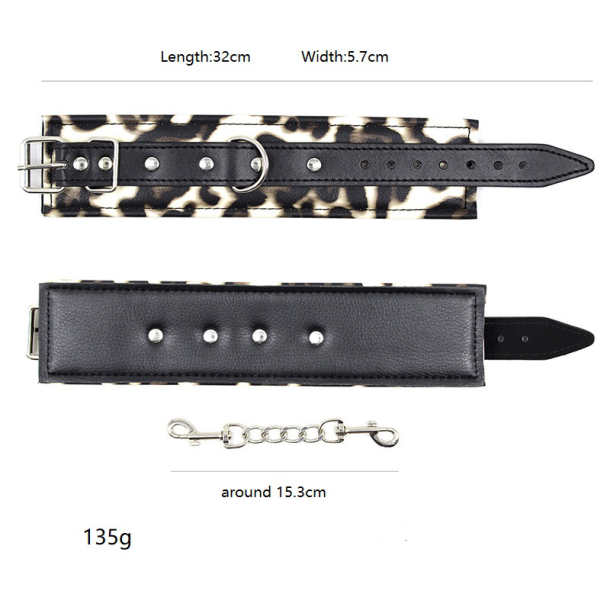 Leopard deluxe justerbare h�ndjern manchetter 