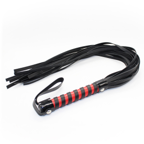 Flogger pisk r�dt/sort h�ndtag 