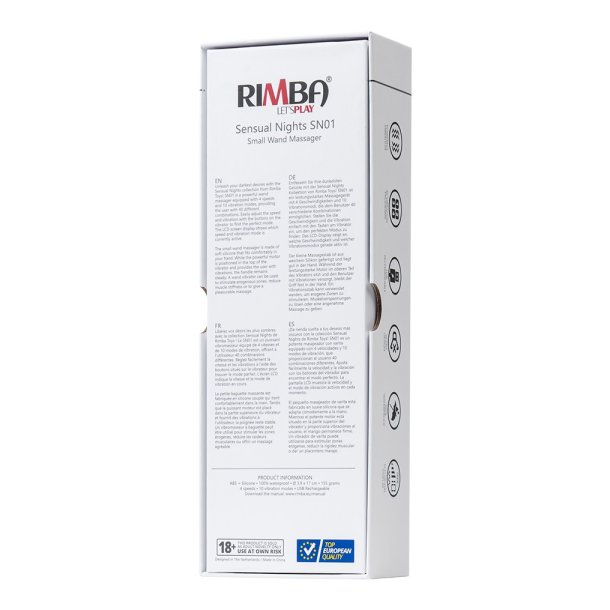 RIMBA TOYS - SENSUAL NIGHTS SN01 - SMALL WAND MASSAGER - SORT