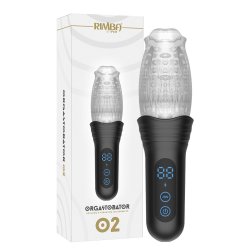 RIMBA TOYS  ORGASTOBATOR 02  MANDLIGE ONANER  SORT &amp; TRANSPARENT