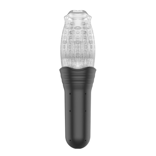 RIMBA TOYS  ORGASTOBATOR 02  MANDLIGE ONANER  SORT &amp; TRANSPARENT