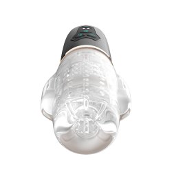 RIMBA TOYS  ORGASTOBATOR 03  MANDLIG ONANER  SORT &amp; TRANSPARENT