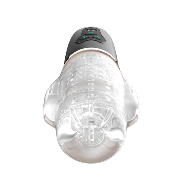 RIMBA TOYS  ORGASTOBATOR 03  MANDLIG ONANER  SORT &amp; TRANSPARENT