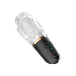 RIMBA TOYS  ORGASTOBATOR 03  MANDLIG ONANER  SORT &amp; TRANSPARENT