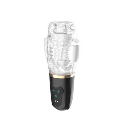 RIMBA TOYS  ORGASTOBATOR 03  MANDLIG ONANER  SORT &amp; TRANSPARENT