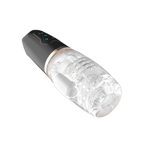 RIMBA TOYS  ORGASTOBATOR 03  MANDLIG ONANER  SORT &amp; TRANSPARENT