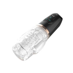 RIMBA TOYS  ORGASTOBATOR 03  MANDLIG ONANER  SORT &amp; TRANSPARENT