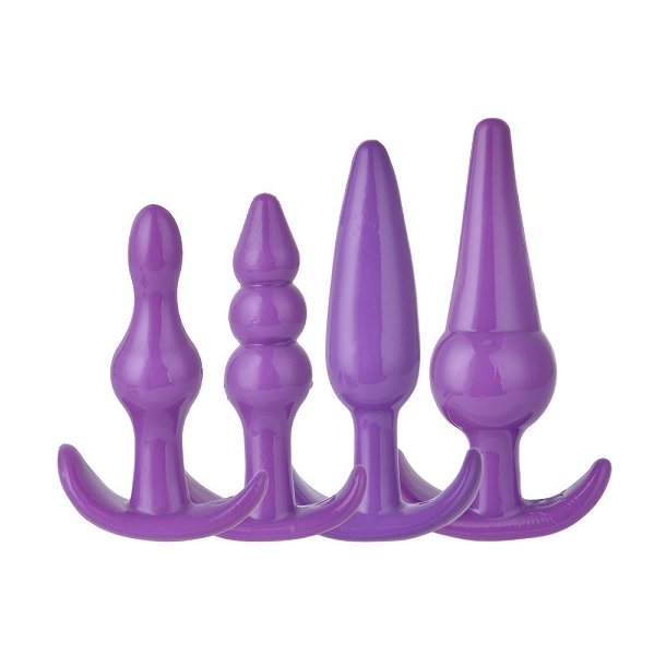 Buttplugs multipakke purple 4 stk