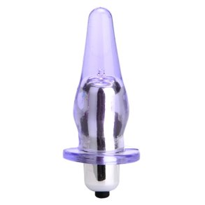 Vibrerende lille buttplug transparent purple
