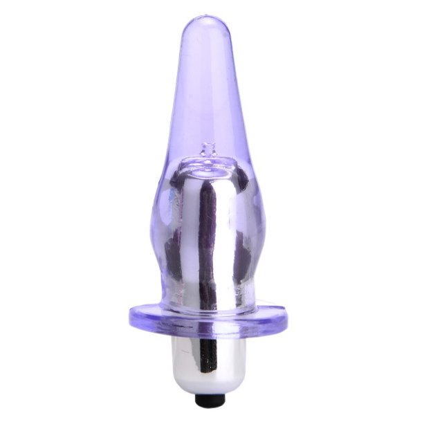 Vibrerende lille buttplug transparent purple