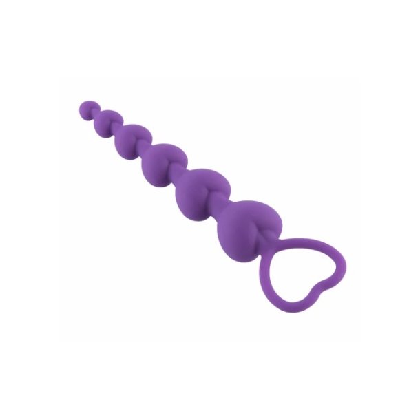 Purple hearts silikone buttplug, lilla