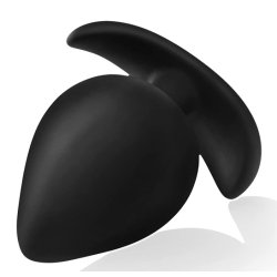 Sort silikone buttplug small