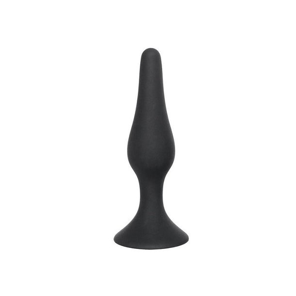 Silikone buttplug, large - sort