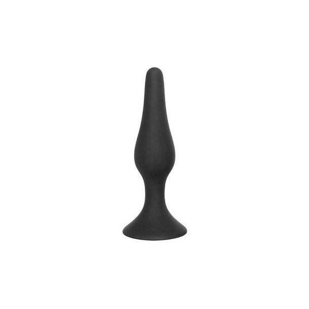 Medium silikone buttplug - sort