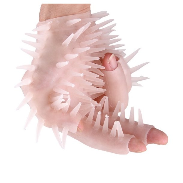 Sex og massagehandske bl�d silikone 