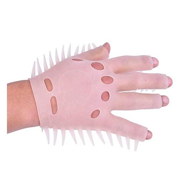 Sex og massagehandske bl�d silikone 