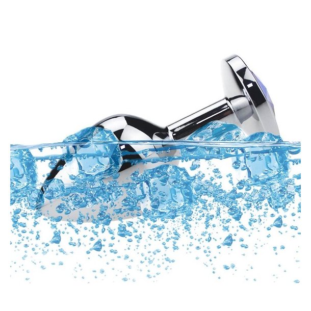 St�l analplug small, purple diamant