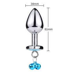 Analplug hjerte og klokker r�d - medium