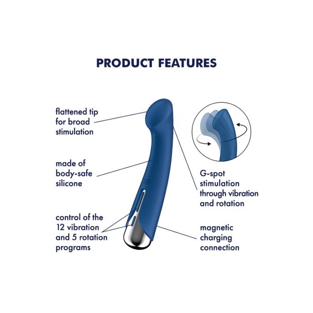 SATISFYER - SPINNING G-SPOT 1 - G-SPOT VIBRATOR - BL�