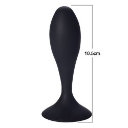 Stort buttplug i silikone - sort