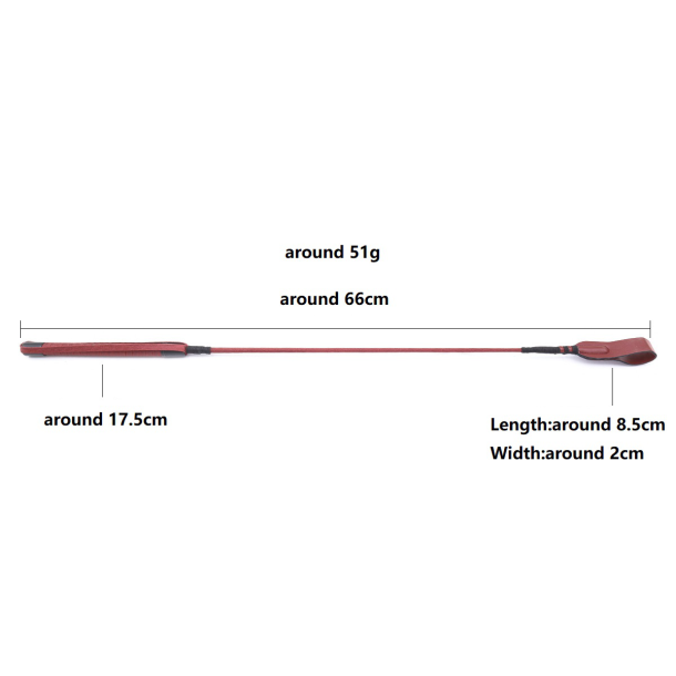 Ridepisk bondage play - brunr�d 65cm