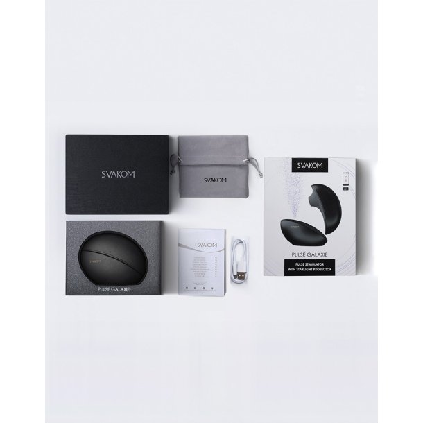 SVAKOM - PULSE GALAXIE - AIR PRESSURE VIBRATOR - SORT