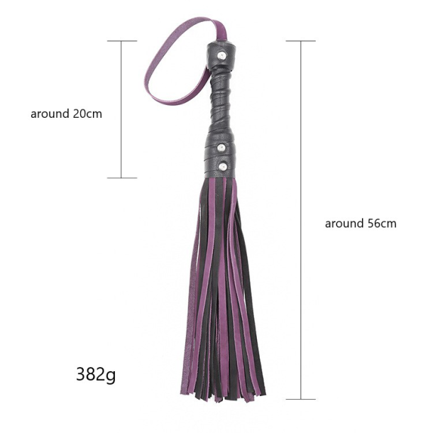 King &amp; queen flogger 56cm - lilla/sort