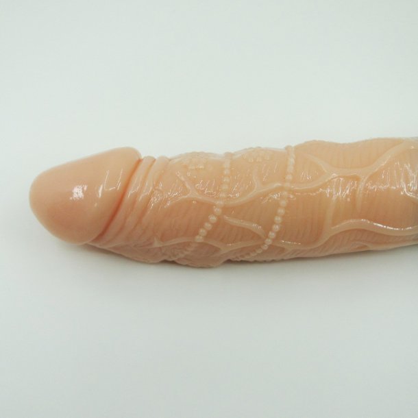 Dildo med vibrator 21cm flesh