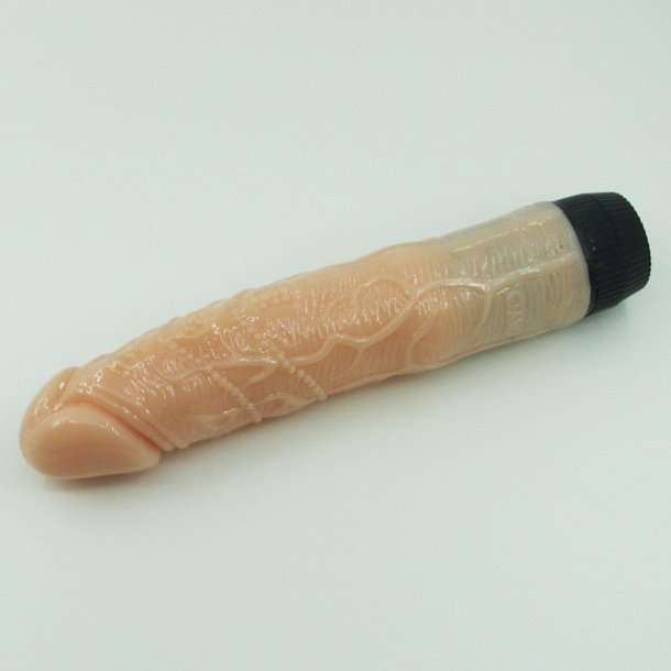 Dildo med vibrator 21cm flesh
