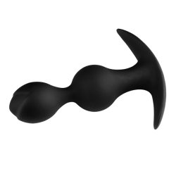 Analplug med st�lkugler silikone - small