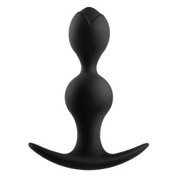 Analplug med st�lkugler silikone - small