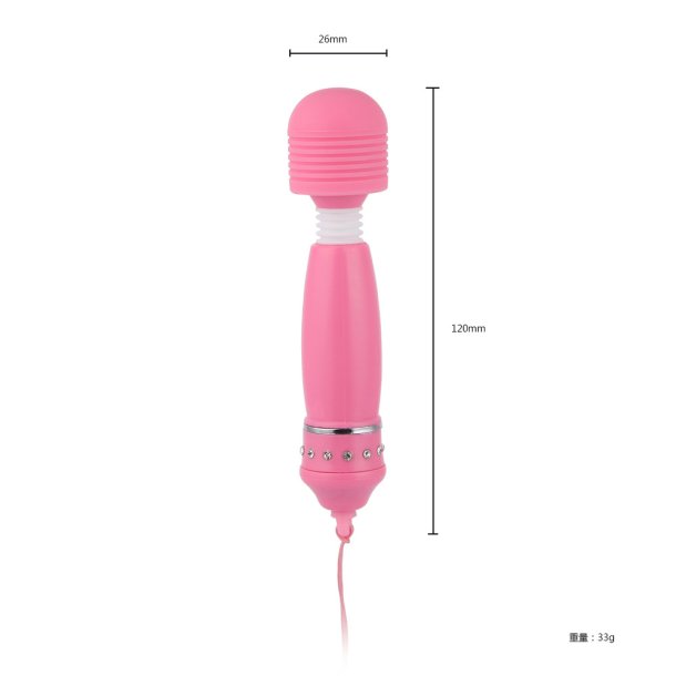 Wand diamond grip vibrator, pink