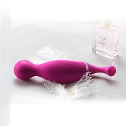 2-i-1 Wand vibrator &amp; luftvibrator, lilla