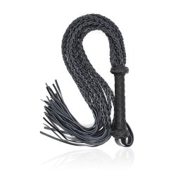 Flettet deluxe whip - sort