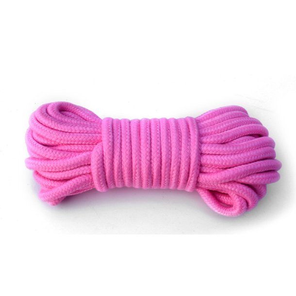 Langt bondage bindingsreb - pink - 10 meter