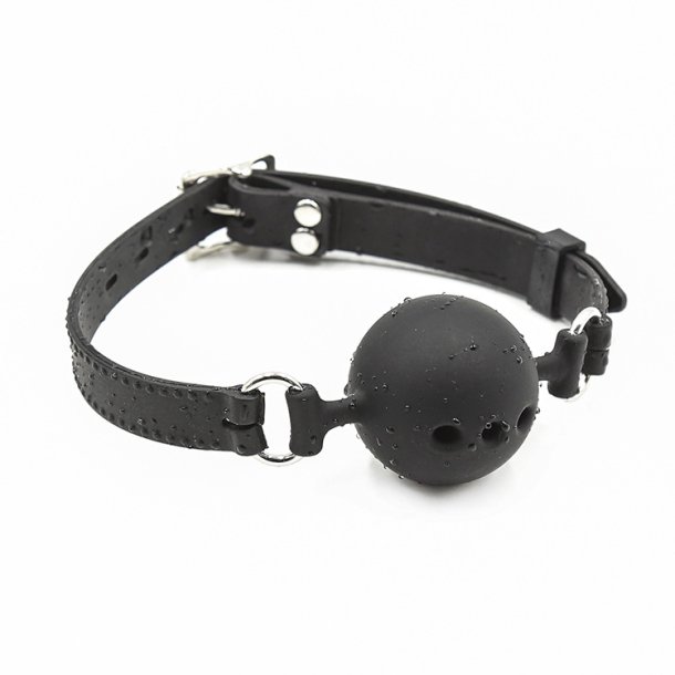 Silikone ballgag, sort 