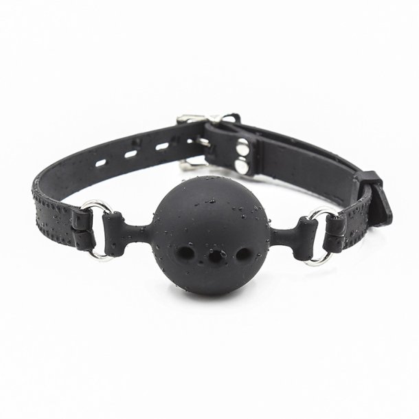 Silikone ballgag, sort 