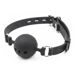 Silikone ballgag, sort 