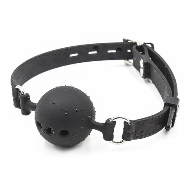 Silikone ballgag, sort 