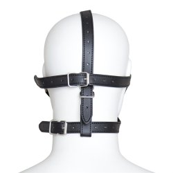 SM-maske blindfold &amp; ballgag, sort