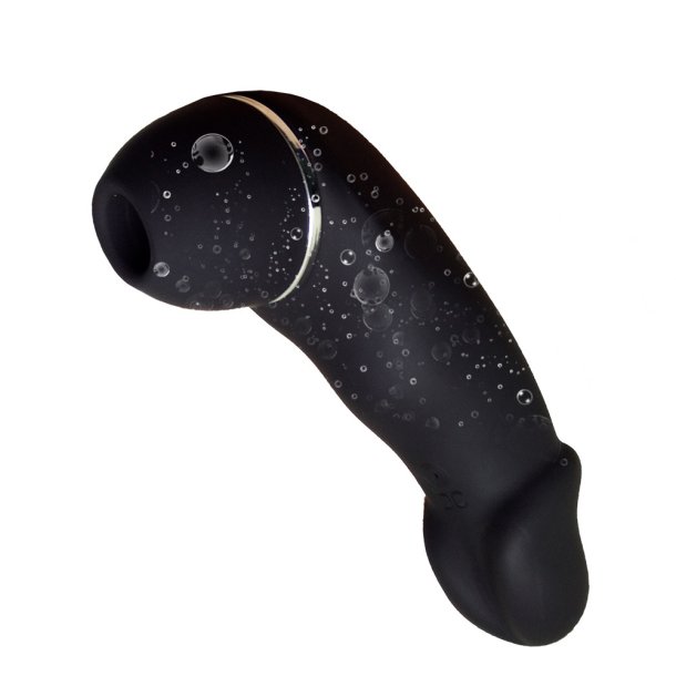 Dobbelt luksus vibrator silikone, sort