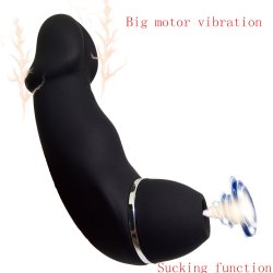 Dobbelt luksus vibrator silikone, sort