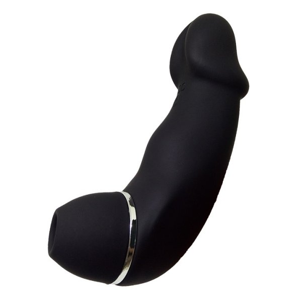 Dobbelt luksus vibrator silikone, sort