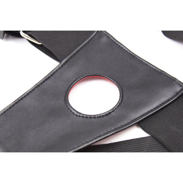 Harness til strap-on dildoer, vendbar sort/r�d