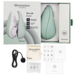 WOMANIZER - LIBERTY 2 CLITORIS STIMULATOR &amp; SUCTION LIGHT GREEN