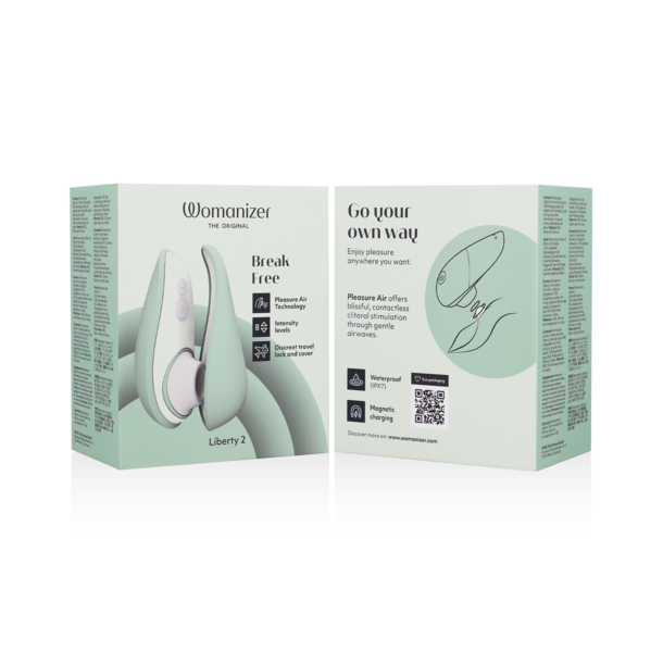 WOMANIZER - LIBERTY 2 CLITORIS STIMULATOR &amp; SUCTION LIGHT GREEN