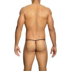 MOB - TRANSPARENT T-SHAPED THONG BLACK SIZE L/XL